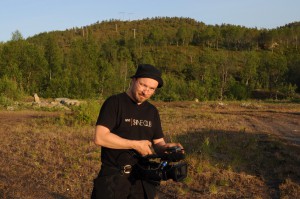 One of the film guys! This is the man that bought a piece of land, cut down the trees and built a big wooden house with his own hands. He also ran the marathon in a pair of 1 kg heavy boots!