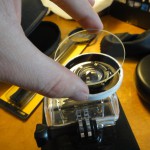 11. Clean the UV-lens thoroughly and glue it on the ring. Waterproof again!