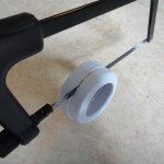 4. Cut the white ring in two.